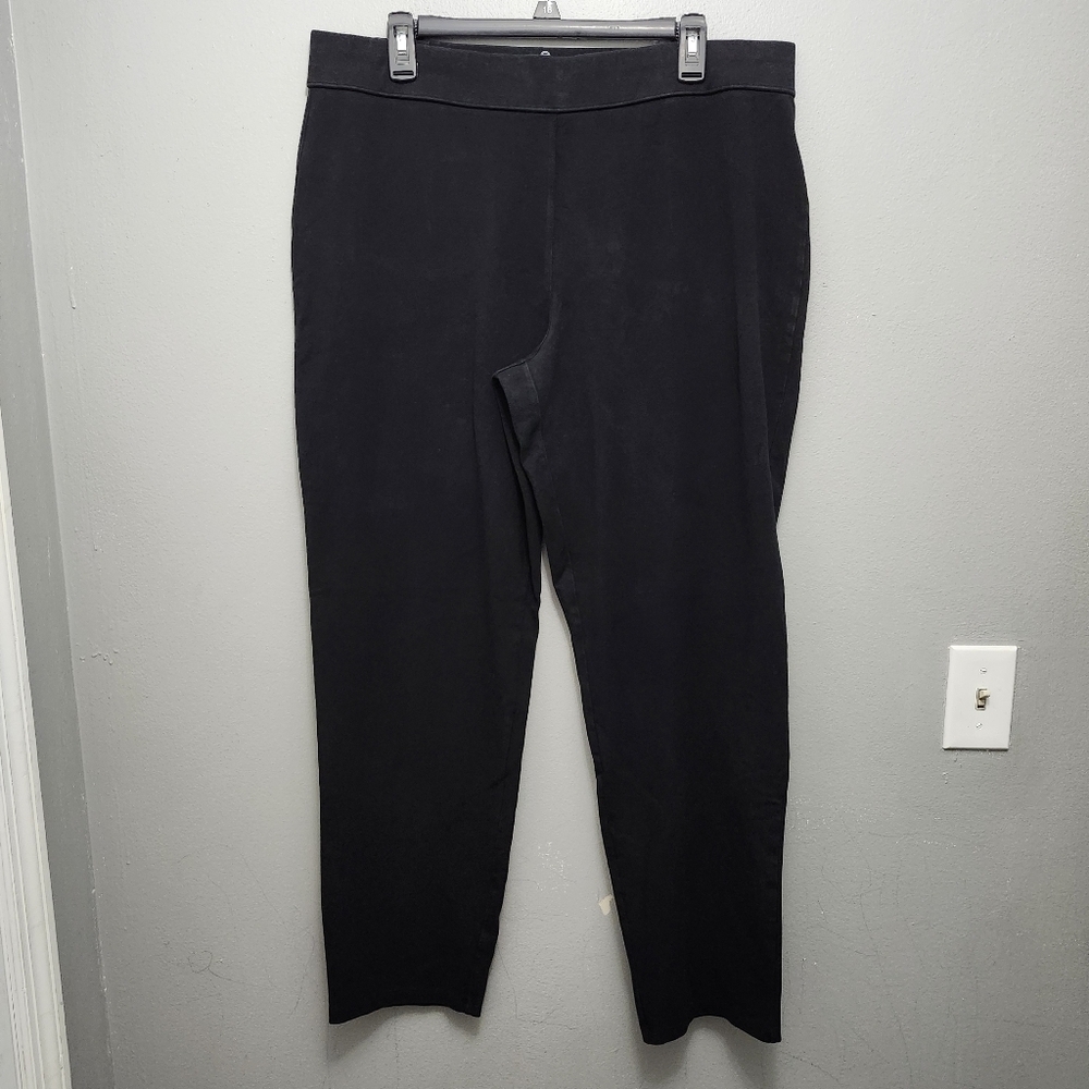 T by talbots women's Pull-On elastic waist pants size XL black